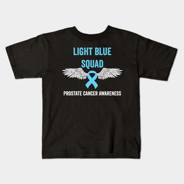 prostate cancer awareness - Light blue squad prostate cancer support Kids T-Shirt by Merchpasha1